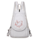 Hochwertiger Rucksack für Damen 2020 Neuer weißer Lederrucksack Schultasche für Teenager-Mädchen Weiblicher Reiserucksack Mochila