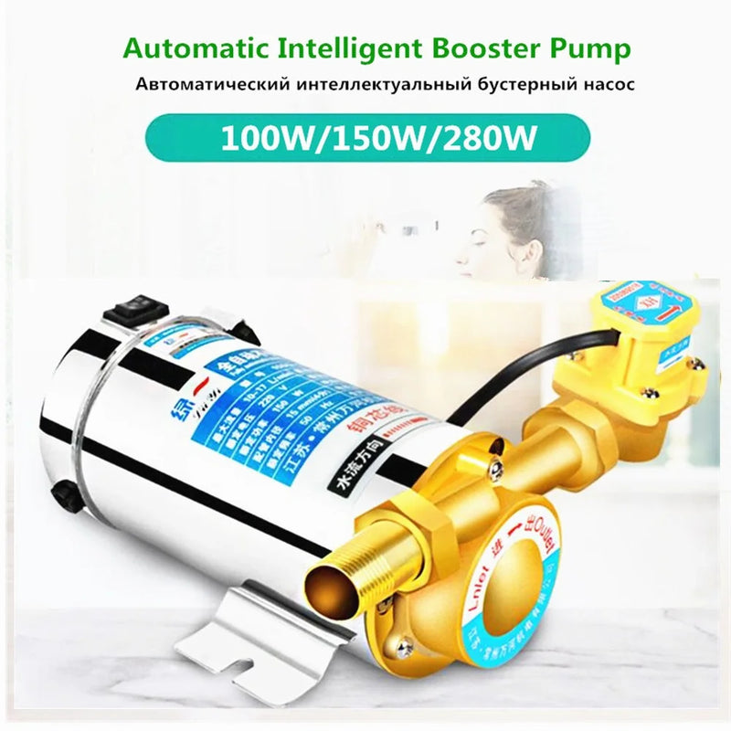 220V Booster Pump Household Mute For Tap Water Pipeline/Heater With Automatic Flow Switch,Solar Energy Hot And Cold Water Pump