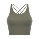 SHINBENE UPATED 2.0 Gym Running Crop Tops Women Soft Nylon Fitness Yoga Sport Bras Tops Anti-sweat Padded Workout Brassiere