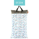 Happy flute 1 pcs Large Hanging Wet/Dry Pail Bag for Cloth Diaper,Inserts,Nappy, Laundry With Two Zippered Waterproof,Reusable