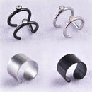 1 Piece Punk Man/Women Stainless Steel Ear Clip Fake Earring Cuff Wrap Earrings No piercing-Clip On Cartilage Wrap Jewelry