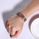 Oktrendy Rotkupfer Magnetarmband für Herren Damen, doppelte Reihe Magnete, gesunde Energiearmbänder und -reifen, luxuriöser Herrenschmuck