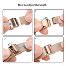 Armband für Apple Watch Band 44mm 40mm Stahl Metallarmband Correa für Serie 6 5 4 3 SE für iWatch Band 42mm 38mm Milanaise-Armband