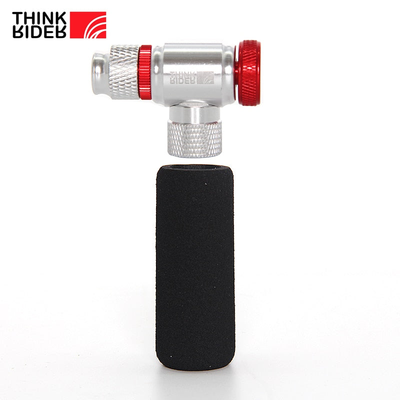 ThinkRider CO2 Pump For Bicycle Schrader Presta Adapter Bike Inflator Aluminum Tire Tube Mini size MTB Pumps CO2 Cartridge