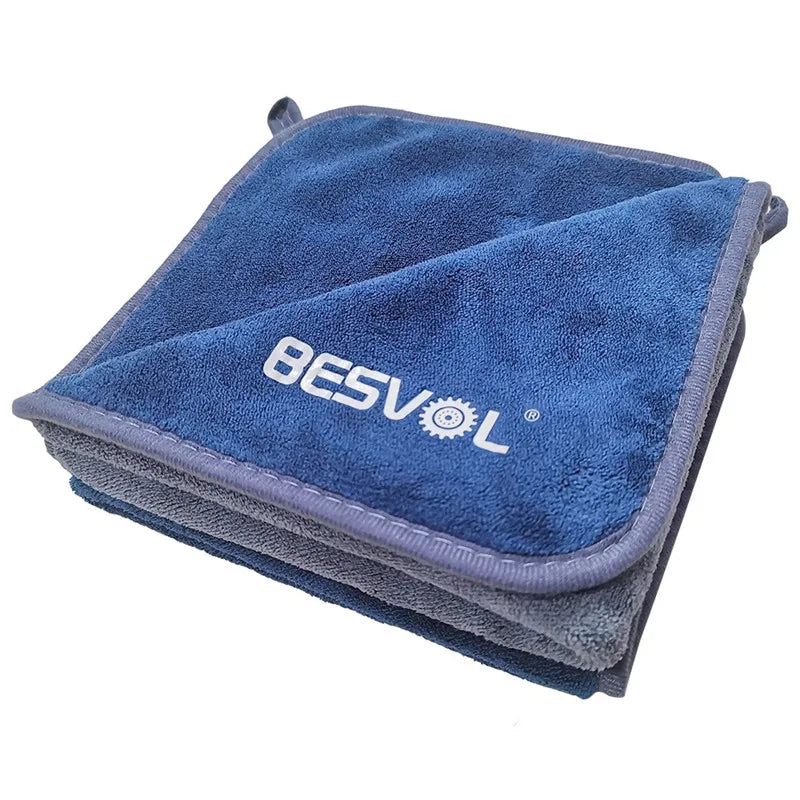 40X40CM 800 GSM High-end Clean double surface Coral Fleece Microfiber Towel   Hemming Car Care Cloth Detailing Car Wash Towel