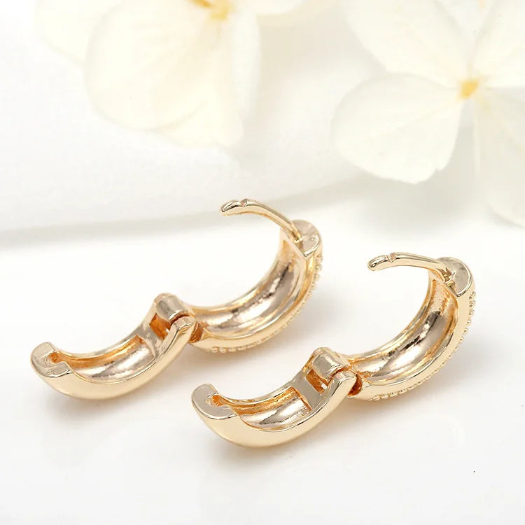 Trendy Gold Color Prevent Allergy Mini Hoop Earrings For Women Simple Ear Buckle New Circle Earrings Jewelry Accessories