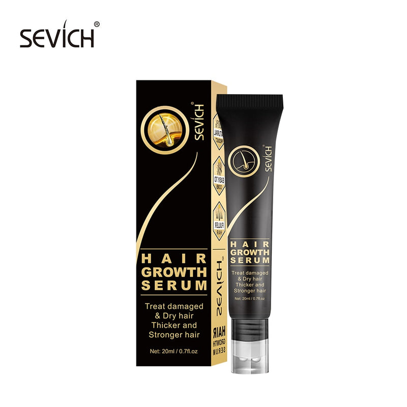 Sevich Hair Growth Oil Ginger Extract Growing Serum Prevent Hair Loss Care Scalp Massage Roller Treatment Thickener Essence 20ml