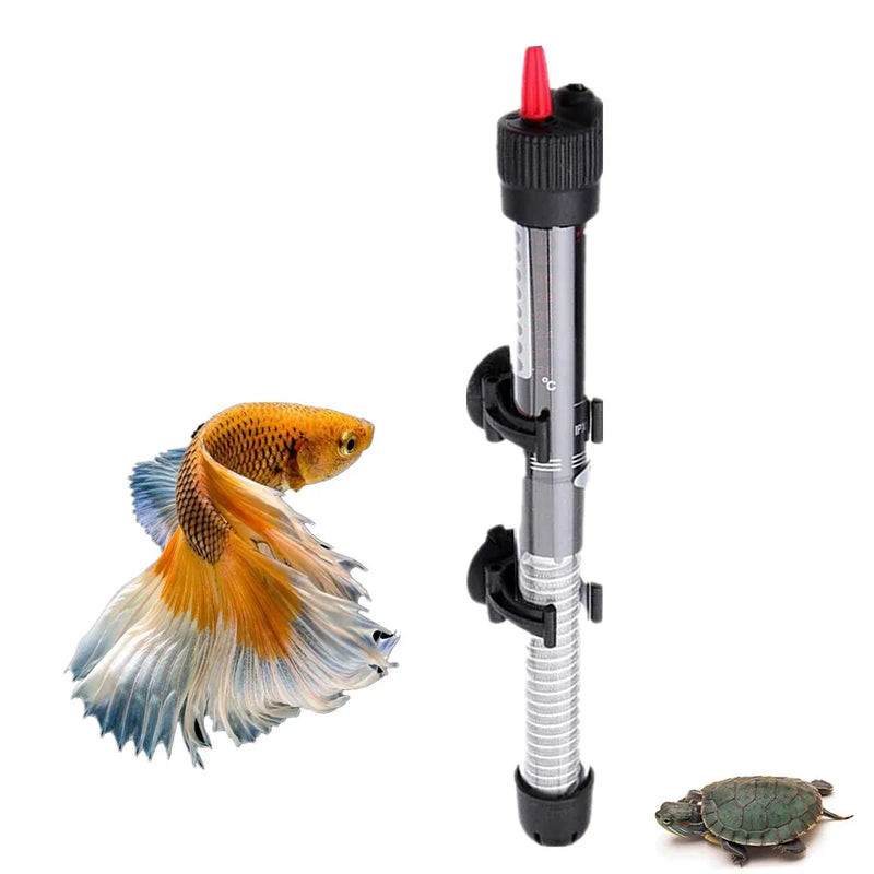 25W/50W/100W/200W/300W Aquarium Submersible Fish Tank Adjustable Water Heater Constant Temperature Heating Rod EU/US Plug