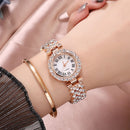 Neu auf Lager! ! Damen-Armbanduhren, Stahlband, Liebes-Stahlband, Strass-Quarz-Armbanduhr, Luxus-Modeuhr für Frauen
