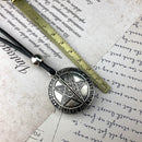 Five-Pointed Star Can Open The Mechanical Gear Movement Round Pendant Necklace For Men And Women European And American Jewelry