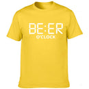 Men T Shirt Funny BEER OCLOCK Print Short Sleeve Tee Shirts Cool Summer Clothes Male Round Neck Streetwear Harajuku Graphic Tees