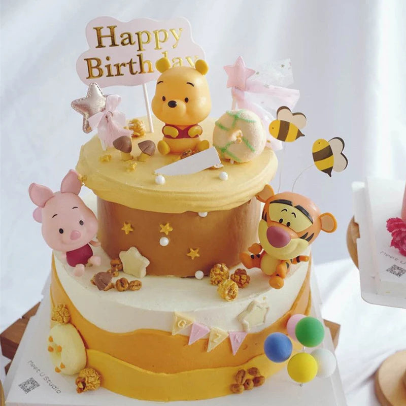 Disney Children's Birthday Cake Decoration Winnie the Pooh Piglet Pig Tigger Birthday Articles Home Decoration