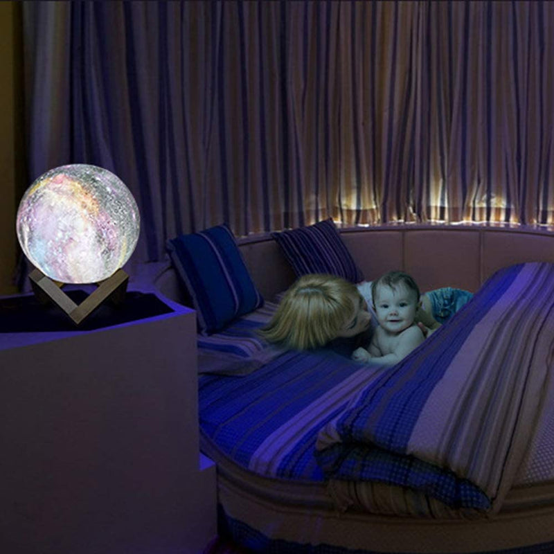 T20 3D Printing Moon Lamp Galaxy Moon Light Kids Night Light 16 Color Change Touch Remote Control Galaxy Light Dropshipping Link