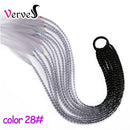 Synthetic 24 inch Ponytail Hairpiece With Rubber Band Hair Ring Chignon Crochet Braid Hair Ponytail Hair Extension Pink,Rainbow