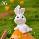 Easter Bunny Decoration Mini Resin Rabbit Craft Miniature Figurine Landscape Model Home Desktop Decor Fairy Garden Decoration