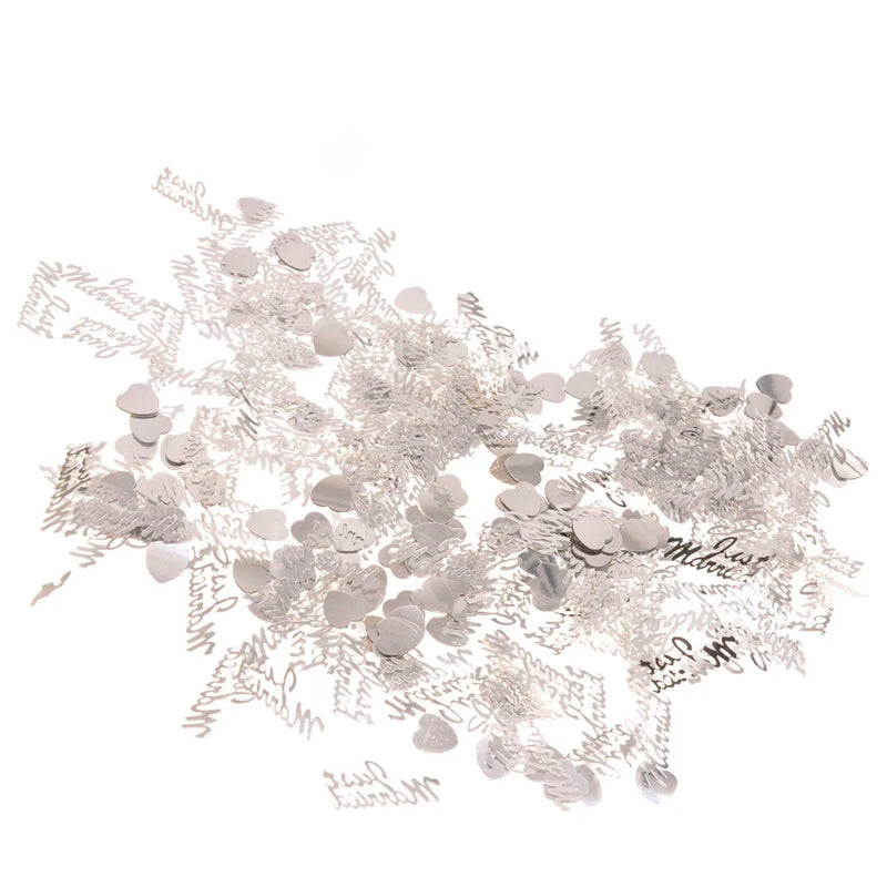 15g Wedding Decors Just Married & Hearts Rose Gold Silver Red Table Confetti Bridal Shower Scatters Anniversary Party Supplies