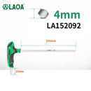 LAOA T-shaped hexagon Screwdriver S2 Hex Screwdrivers set 2.5/3/4/5/6/8mm 58HRC Socket Screw Wrench Flat Ball Head Spanner