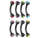 2/5/10PC Edelstahl Kristall Augenbrauenpiercing Lot Zungenpiercing Snake Eyes Großhandel Augenbrauenring Gemischtes Snake Bite Piercing Lot