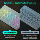 Keyboard For Tablet Android iOS Windows Wireless Mouse Keyboard Bluetooth-compatible Rainbow Backlit Keyboard For iPad Phone