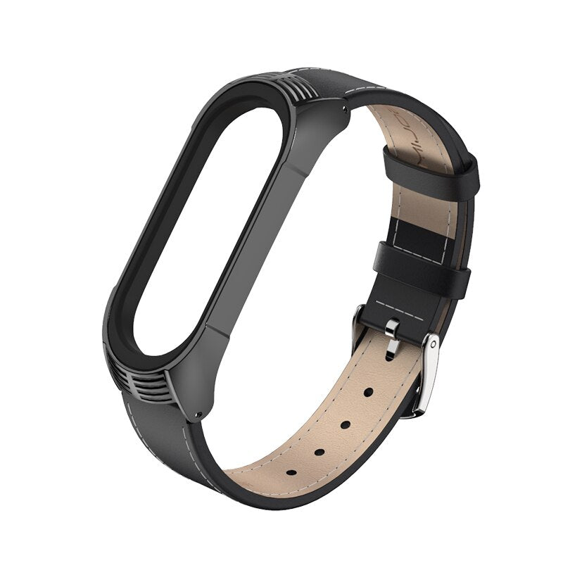 Mi Band 5 6 Strap for Xiaomi Mi Band 4 Bracelet Genuine Leather Wristband for Xiao Mi Miband 3 NFC Miband 5 Wrist Strap
