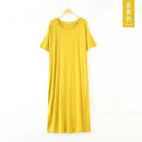 Plus size Fashion Summer Night Dress Women Nightgowns Sleepwear Women's Sleepshirts Modal Cotton Candy Color Ladies Nightwear