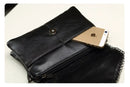 NIGEDU Casual Crossbody Bag Female Messenger Bags black PU Leather Women's Shoulder Bags Chain women Envelope clutch purses