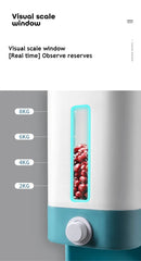 Automatic Plastic Cereal Dispenser Storage Box Measuring Cup Kitchen Food Tank Rice Container Organizer Grain Storage Cans