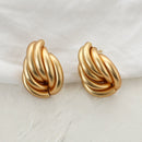 AENSOA Fashion Statement-Ohrringe aus Metall 2022 Goldfarbene geometrische Ohrringe für Damen Hängende Ohrringe Einfacher Party-Schmuck