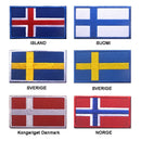 Embroidered Patches Russia Germany Slovakia Lithuania Moldova Faroe Macedonia Montenegro Switzerland Spain France Flags Badges