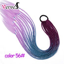 Synthetic 24 inch Ponytail Hairpiece With Rubber Band Hair Ring Chignon Crochet Braid Hair Ponytail Hair Extension Pink,Rainbow