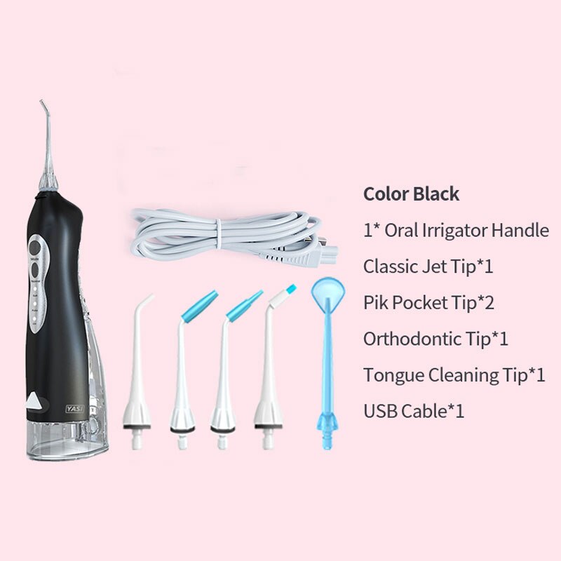 Electric Oral Irrigator Dental Water Flosser 3 Mode USB Rechargeable Family Travel Use Waterproof Water Jet Floss Teeth Cleaner