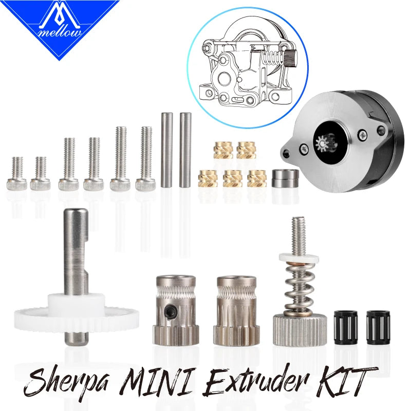 Mellow Lightweight Sherpa MINI Extruder with Motor Direct Drive For Voron 2.4 Creality3D CR-10 Ender3 / PRO BLv 3D Printer