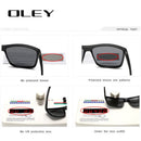 OLEY Polarisierte Herren Sonnenbrillen Marken-Designer Retro Quadratische Sonnenbrille Accessoires Unisex Fahrbrille Oculos de Sol Y6625