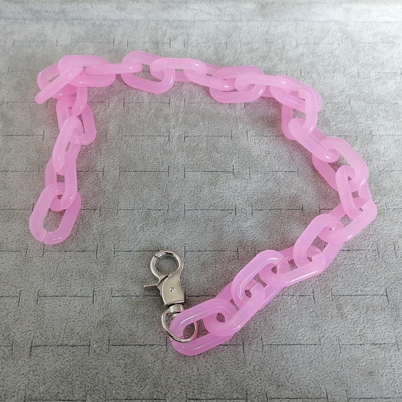 FishSheep Fashion Neon Color Acrylic Chain Necklace For Men Women Harajuku Punk Resin Big Choker Necklace 2020 Fashion Jewelry