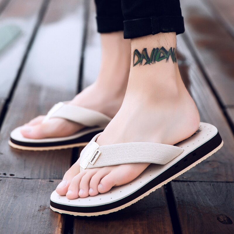 Summer Big Size Youth Men Slippers Of Fish Roman Massage Non-Slip Cool Outside Flip Flops Breathable Thick-Soled Toe Sandals