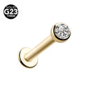1Pc F136 Titanium 16G 1.5-4mm  Cz Gem Tragus Lip Ring Monroe Ear Cartilage Earring Piercing Labret Tragus Cartilage Earring