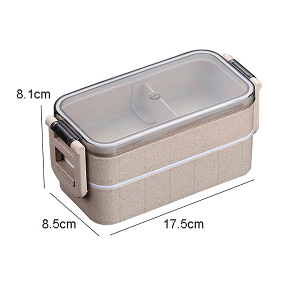 1450ML lunch box high food container eco friendly bento box  lunch japanese food box lunchbox meal prep containers wheat straw