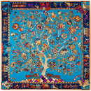 Luxury Brand Scarf 130cm Bandanna Incanto Amity Twill 100% Silk Scarf Women Square Scarves Kerchief For Ladies Fashion Shawl