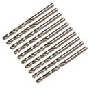 10Pcs 1/1.5/2/2.5/3/3.2/3.5/4/4.5/5mm M35 Round Shank HSS-Co Cobalt Twist Drill Spiral Drill Bit