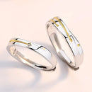 2 PCS/Set Couple Rings For Women Sun Moon Butterfly Deer Dolphin Wings Electrocardiogram Cross Matching Jewelry Finger Open Ring