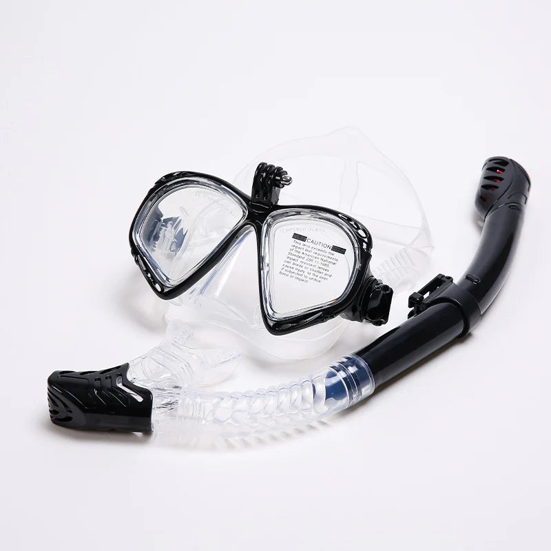 Fashion snorkeling mask snorkel set diving mask  swimming goggles snorkel is suitable for GoPro underwater sports camera