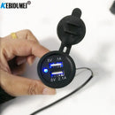 Dual USB KFZ-Handyladegerät 5V 2.1A USB Auto-Ladebuchse mit LED-Lichtern Zigarettenanzünder Wasserdicht 12V Ladezubehör