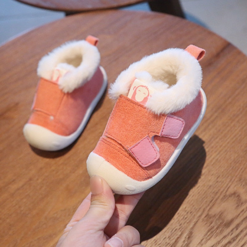 Winter Infant Toddler Boots Warm Plush Baby Girls Boys Snow Boots Outdoor Soft Bottom Non-Slip Child Kids Boots Shoes