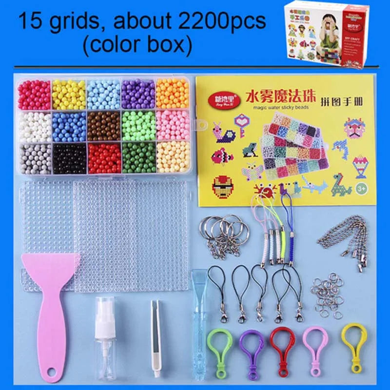6000pcs 24 colors Refill Beads puzzle Crystal DIY water spray beads set ball games 3D handmade magic toys for children Toy