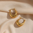2022 Neue tägliche Basic Hohl U-Form Creolen für Frauen Kleine vergoldete Edelstahl-Ohrringe Anlaufgeschützter Schmuck