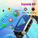 XUESEVEN KOM8 4G LTE HD Dual-Kamera Smartwatch Gesichtserkennung GPS SIM-Karte Google Play Store Bezahlfunktion Herrenuhr Telefon