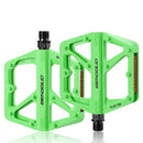 Double DU Bearing Ultralight Bike Pedals with Reflector Bicycle Platform Pedals Anti-Slip Cycling Safety Pedals for Night Riding