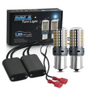 2 Stücke 1156 BA15S P21W BAU15S PY21w 3156 T20 7440 W21W Canbus LED-Lampen 3014 120SMD Kein Fehler Zweifarbige Blinkerleuchte KEIN Blinken