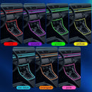 Car RGB Ambient LED Light Strip USB Fiber Optic Atmosphere Neon Invisible Light Strip Center Console Door Decoration Lamp