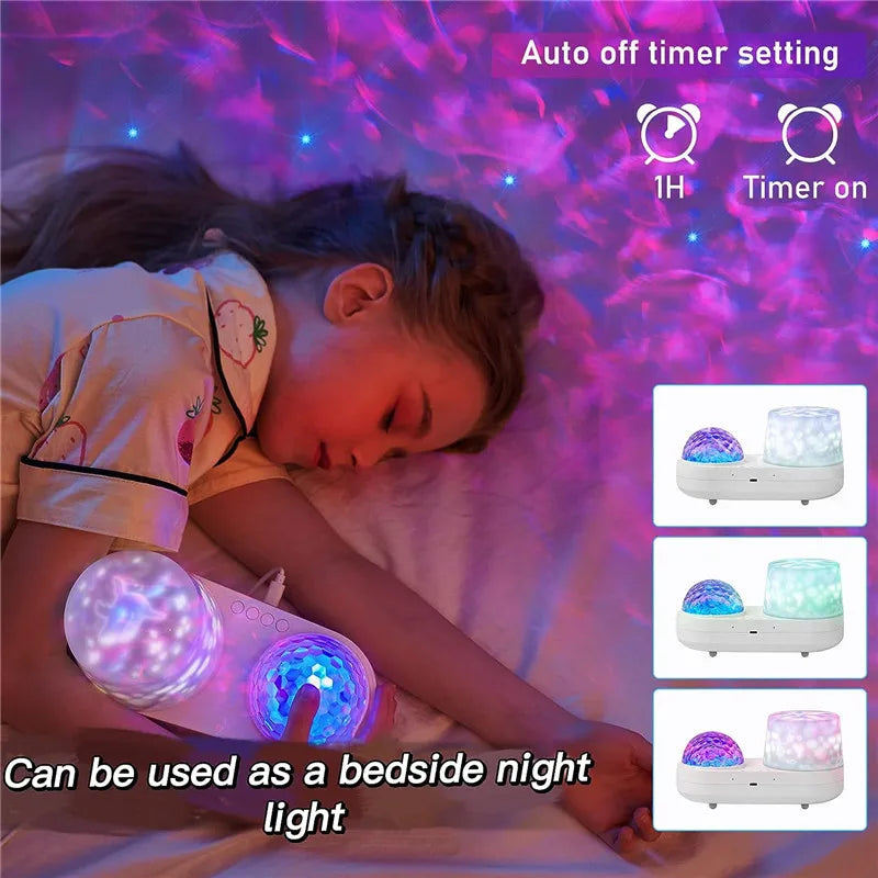 Ocean Starry Projector Small Night Light Constellation Galactic Nebula Projection Lamp 360 Degree Rotation for Children's Gift